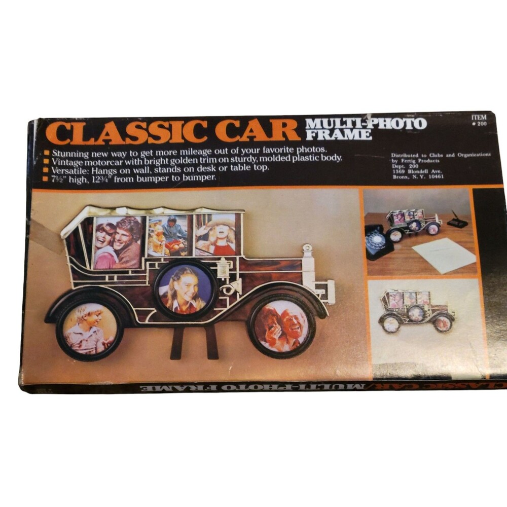 NIB Vintage Classic Car Multi-Photo Frame 12.75" #200